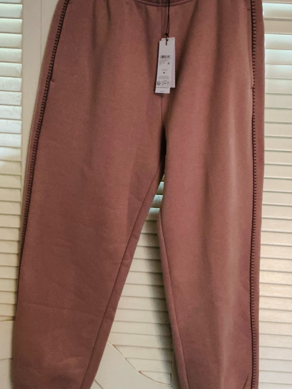 UGG Women's Mauve Pink Jogger Pants with Side Stitch Detail
